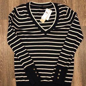 Banana Republic Striped XS Navy Sweater